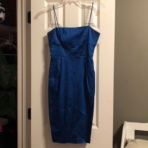 Royal blue spaghetti strap dress